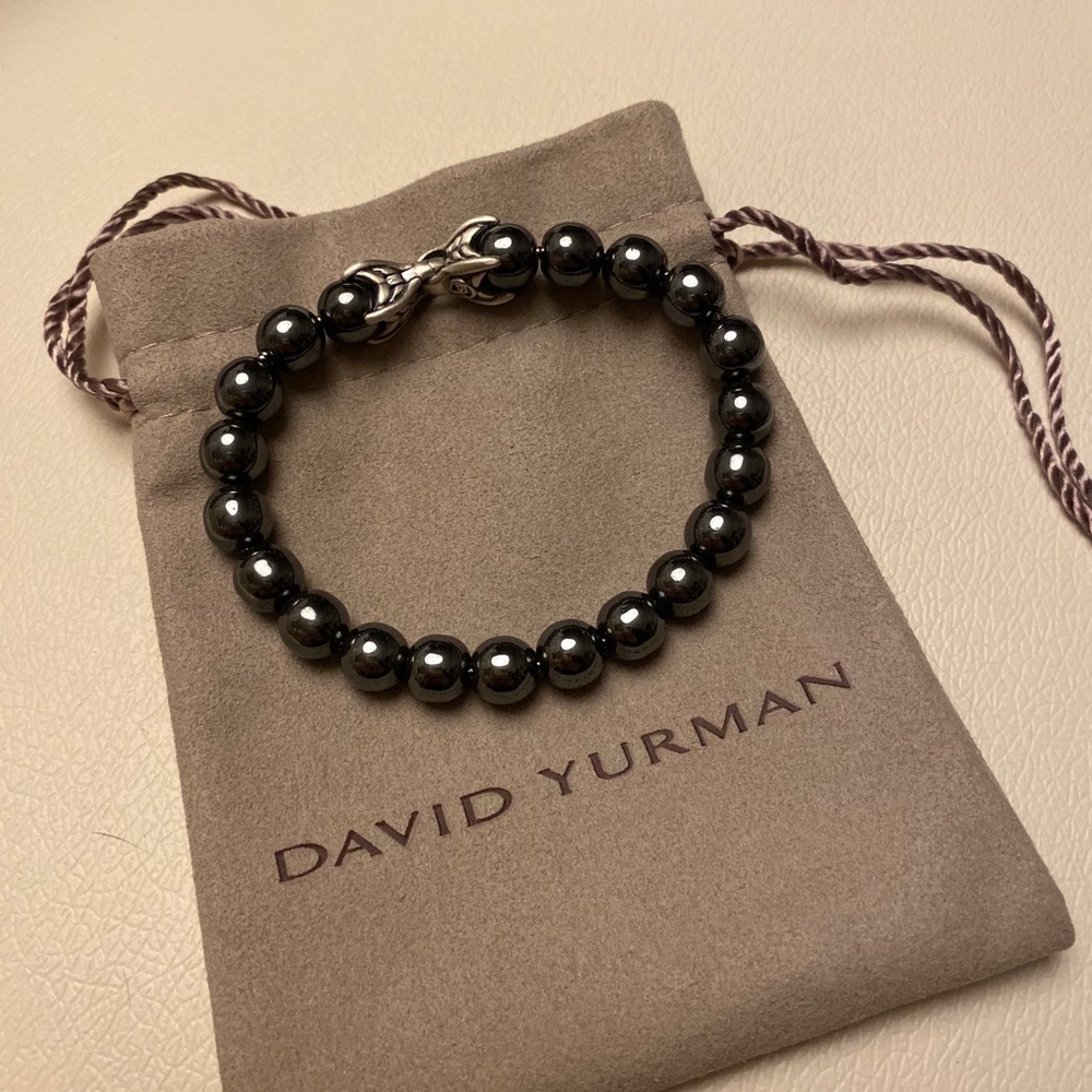 David Yurman Spiritual Bead Hematite Bracelet